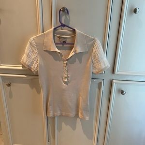 Burberry knit polo shirt/blouse size small